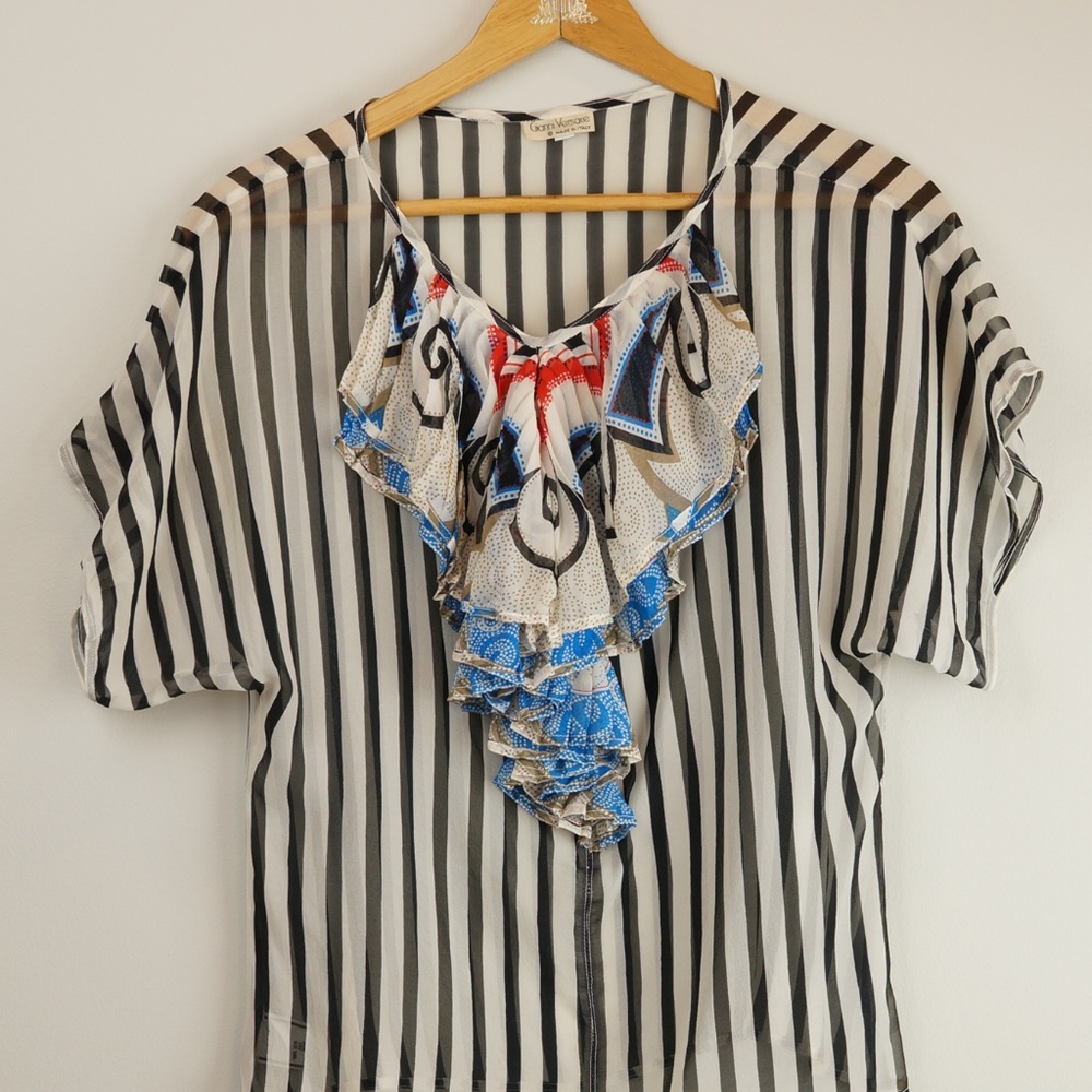 Vintage Versace 100% silk blouse